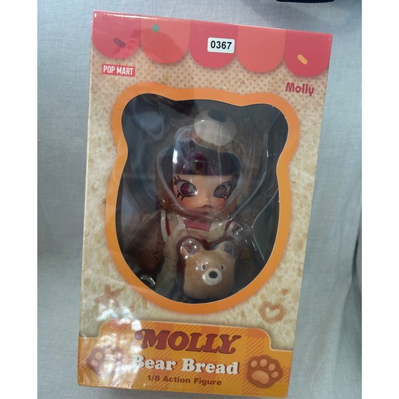 POP MART Molly Bear Bread 1/8 Scale Action Figure New Sealed #367